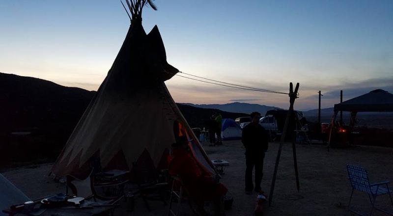 Sunset on the Mountain Man Rendezvous